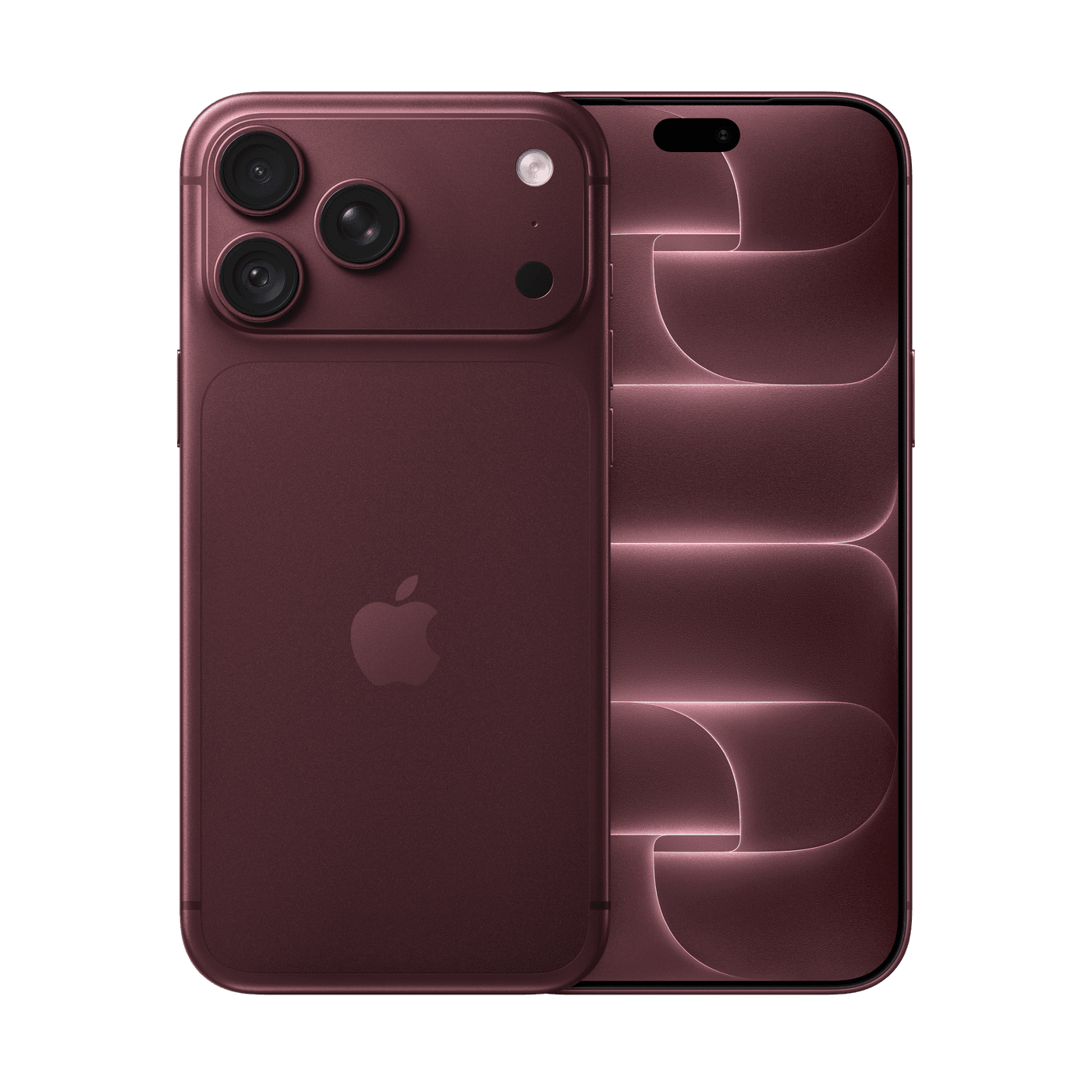 Apple iPhone 18 Pro Max in Burgundy – front and back